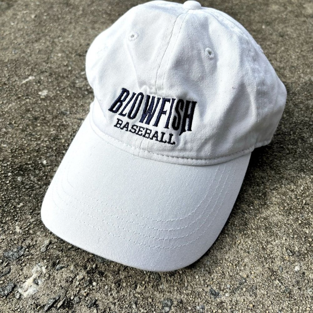 Blowfish Baseball White Navy Cap Hat Columbia SC Minor League Adjustable Adult